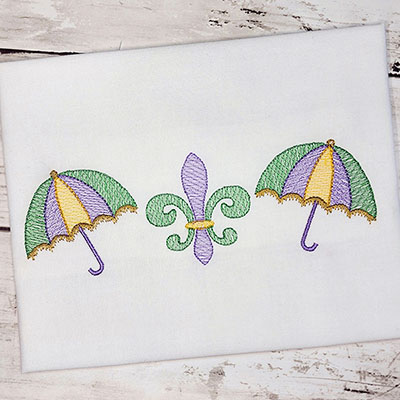 MG umbrella embroidery
